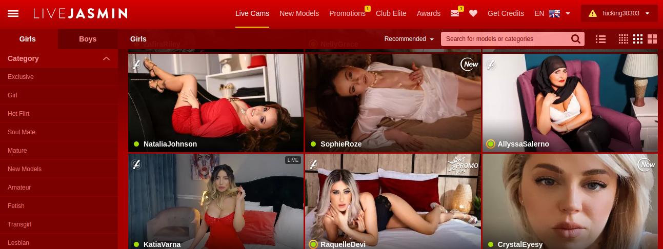 LiveJasmin Live Cams With Cam Girls - Main Page Screeshot